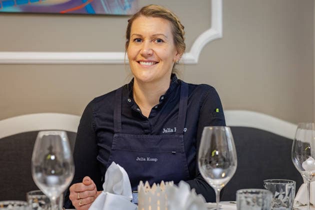 September 27, 2026, Düsseldorf: Julia Komp on the sidelines of a Chefs in Town event at Restaurant Schorn by Lukas Schild in Düsseldorf. Restaurant Schorn by Lukas Schild, Martinstraße, North Rhine-Westphalia, Germany