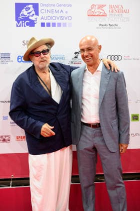 September 27, 2026, Lucca, Lucca, Italy: Paolo Tacchi and Schnabel, American director and painter, on the red carpet at the Lucca Film Festival, Lucca, 27 09 2026 Lucca Italy  - ZUMAa289 20260927_zia_a289_008 Copyright: xStefanoxDallexLuchex xAgfx
