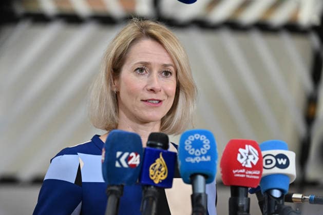 Defense Ministers of EU meeting in Brussels BRUSSELS, BELGIUM - SEPTEMBER 28: EU High Representative for Foreign Affairs and Security Policy Kaja Kallas makes statements to the press ahead of the first official meeting of Defense ministers of European Union (EU) countries after the summer break in Brussels, Belgium on September 28, 2026. Dursun Aydemir Anadolu Brussels Belgium. Editorial use only. Please get in touch for any other usage.  Copyright: x2026xAnadoluxDursunxAydemirx