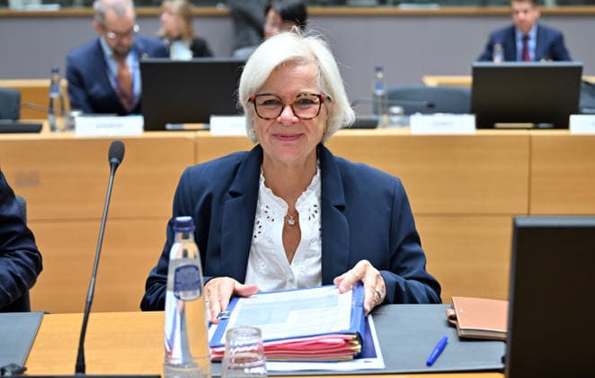 Defense Ministers of EU meeting in Brussels BRUSSELS, BELGIUM - SEPTEMBER 28: French Defense Minister Catherine Vautrin attends the first official meeting of Defense ministers of European Union (EU) countries after the summer break in Brussels, Belgium on September 28, 2026. Dursun Aydemir Anadolu Brussels Belgium. Editorial use only. Please get in touch for any other usage.  Copyright: x2026xAnadoluxDursunxAydemirx