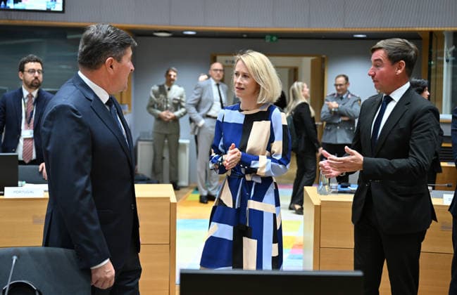 Defense Ministers of EU meeting in Brussels BRUSSELS, BELGIUM - SEPTEMBER 28: EU High Representative for Foreign Affairs and Security Policy Kaja Kallas attends the first official meeting of Defense ministers of European Union (EU) countries after the summer break in Brussels, Belgium on September 28, 2026. Dursun Aydemir Anadolu Brussels Belgium. Editorial use only. Please get in touch for any other usage.  Copyright: x2026xAnadoluxDursunxAydemirx