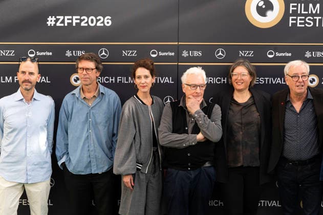 Guest, Daniel Baumann, Ariane von Graffenried, Heinz Bütler, Nina Zimmer, and Ueli Jäggi at the premiere of the documentary *Ebjä Adolf Wölfli* at the 22nd Zurich Film Festival at Arthouse Piccadilly in Zurich, September 27, 2026 Foto:xA.xRaemyx xFuturexImagex woelfi_6902