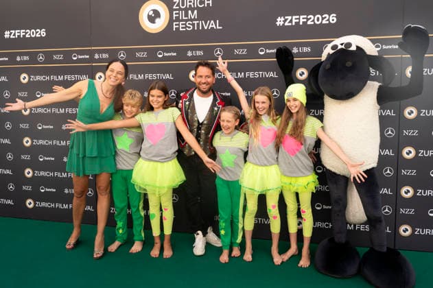 Trauffer and the Schwiizergoofe at the premiere of the movie *Shaun the Sheep: The Beast of Mossy Bottom* (*Shaun das Schaf: Spuk im Kürbisfeld*) at the 22nd Zurich Film Festival at the Corso Zürich, September 27, 2026 Foto:xA.xRaemyx xFuturexImagex schaf_6902