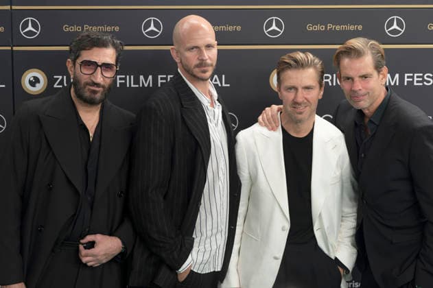Fares Fares, Gustaf Skarsgard, Linus Wahlgren, and Alex Schulman at the premiere of the film *Adult Supervision Arkipelag* at the 22nd Zurich Film Festival at Corso Zürich, September 27, 2026 Foto:xA.xRaemyx xFuturexImagex adult_6908