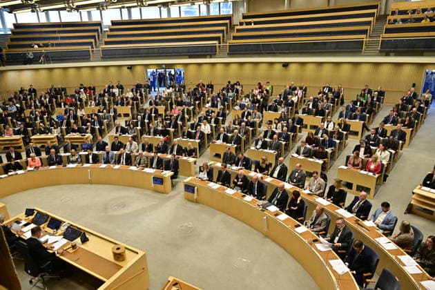 STOCKHOLM, SWEDEN 20260928 Members of Parliament gather in Parliament ahead of the roll call and the election of the Speaker STOCKHOLM SWEDEN x10030x  Copyright: xJonasxEkströmer TTx TALMANSVAL tgxUJ1F8wi4