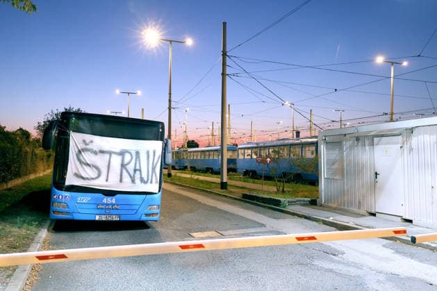 Zagreb public transport strike A row of ZET Electric Trams are parked inside the Dubrava Tram and Bus Depot amid an ongoing ZET and Zagreb Holding strike in Zagreb, Croatia on September 28, 2026.  PatrikxMacek PIXSELL