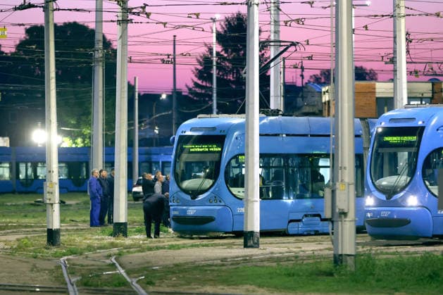 Zagreb public transport strike A row of ZET Electric Trams are parked inside the Dubrava Tram and Bus Depot amid an ongoing ZET and Zagreb Holding strike in Zagreb, Croatia on September 28, 2026.  PatrikxMacek PIXSELL