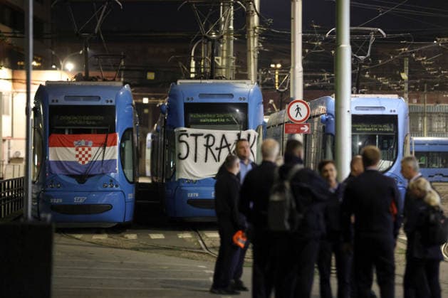 Zagreb public transport strike A row of ZET Electric Trams are parked inside the Remiza Tram and Bus Depot amid an ongoing ZET and Zagreb Holding strike in Zagreb, Croatia on September 28, 2026.  JosipxMikacic PIXSELL