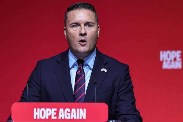 Labour Party Annual Conference Day Two Secretary of State for Defence Wes Streeting MP speaks during the Labour Party Annual Conference Day Two at Convention Centre, Liverpool, United Kingdom on 28 September 2026 (Photo by Mark Cosgrove News Images) Liverpool Convention Centre Merseyside United Kingdom Copyright: xMarkxCosgrove NewsxImagesx