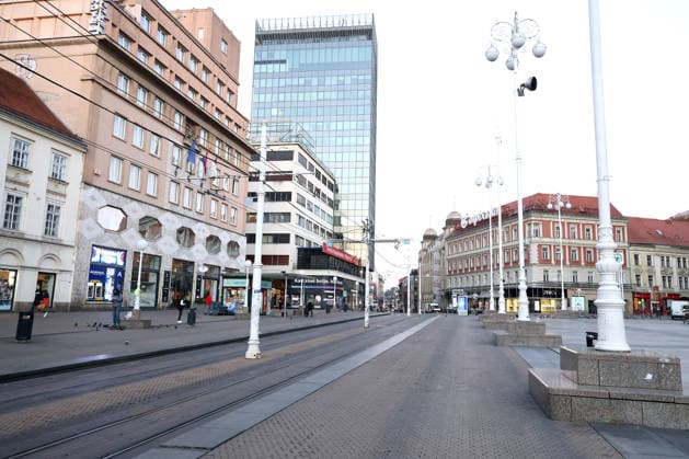 Zagreb public transport strike Ban Jelacic Square was empty this morning amid an ongoing ZET and Zagreb Holding strike in Zagreb, Croatia on September 28, 2026.  PatrikxMacek PIXSELL