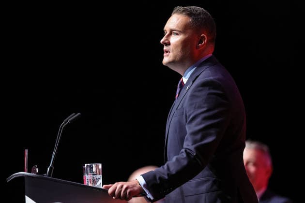 Labour Party Annual Conference Day Two Secretary of State for Defence Wes Streeting MP speaks during the Labour Party Annual Conference Day Two at Convention Centre, Liverpool, United Kingdom on 28 September 2026 (Photo by Mark Cosgrove News Images) Liverpool Convention Centre Merseyside United Kingdom Copyright: xMarkxCosgrove NewsxImagesx