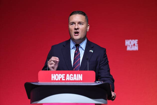 Labour Party Annual Conference Day Two Secretary of State for Defence Wes Streeting MP speaks during the Labour Party Annual Conference Day Two at Convention Centre, Liverpool, United Kingdom on 28 September 2026 (Photo by Mark Cosgrove News Images) Liverpool Convention Centre Merseyside United Kingdom Copyright: xMarkxCosgrove NewsxImagesx
