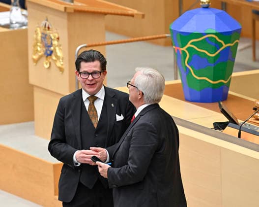 STOCKHOLM, SWEDEN 20260928 Speaker Andreas Norlén (left) in the Riksdag before the roll call and the election of the Speaker STOCKHOLM, SWEDEN x10030x  Copyright: xJonasxEkströmer TTx TALMANSVAL VoDYOSiJJnE