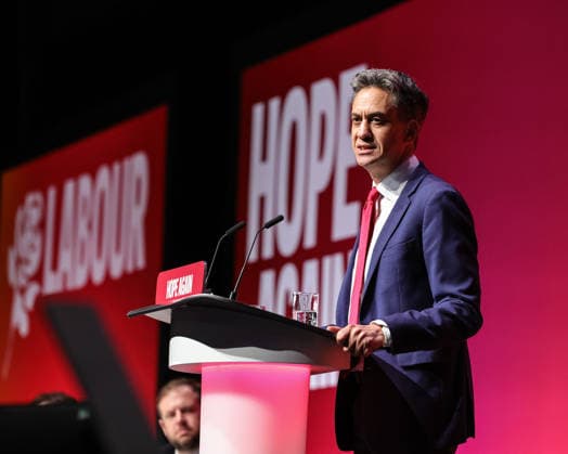 Labour Party Annual Conference Day Two Secretary of State for Foreign, Commonwealth and Development Affairs Ed Miliband MP speaks during the Labour Party Annual Conference Day Two at Convention Centre, Liverpool, United Kingdom on 28 September 2026 (Photo by Mark Cosgrove News Images) Liverpool Convention Centre Merseyside United Kingdom Copyright: xMarkxCosgrove NewsxImagesx