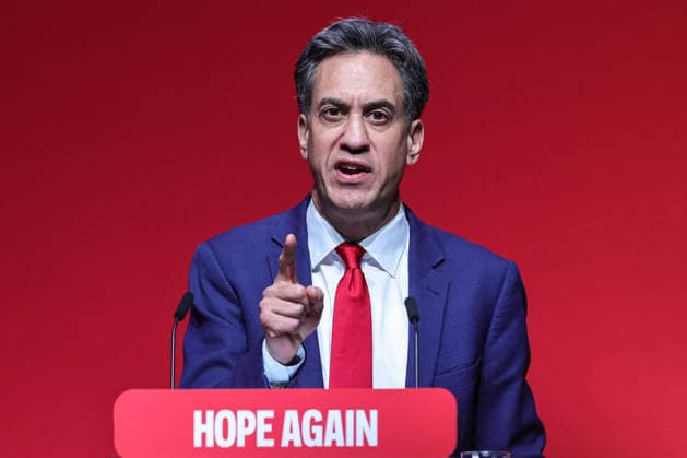 Labour Party Annual Conference Day Two Secretary of State for Foreign, Commonwealth and Development Affairs Ed Miliband MP speaks during the Labour Party Annual Conference Day Two at Convention Centre, Liverpool, United Kingdom on 28 September 2026 (Photo by Mark Cosgrove News Images) Liverpool Convention Centre Merseyside United Kingdom Copyright: xMarkxCosgrove NewsxImagesx