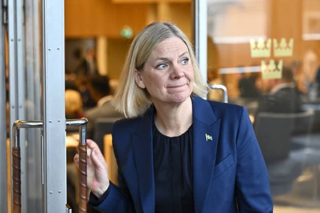 STOCKHOLM, SWEDEN 20260928 Social Democratic Party leader Magdalena Andersson on her way out of the plenary hall in the Riksdag, during the roll call and election of the Speaker STOCKHOLM, SWEDEN x12270x  Copyright: xMartinxPahlmblad TTx TALMANSVAL tU64USKBQDI