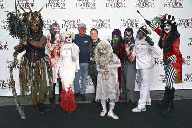 Cosplayers at the Queen Mary s Dark Harbor Media VIP Night at Dark Harbor, Long Beach, September 27, 2026 Foto:xD.xStarbuckx xFuturexImagex harbor_6903