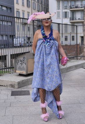 IPA89067467 - During Milan Fashion Week, the real show isn t just on the runways—it s in the city s streets. Milanese street style becomes an open-air stage where eccentricity reveals all its facets.  Copyright: xLucaxPontix xLucaPonti IpaAgencyLucaPonti Ipax IPA89067467