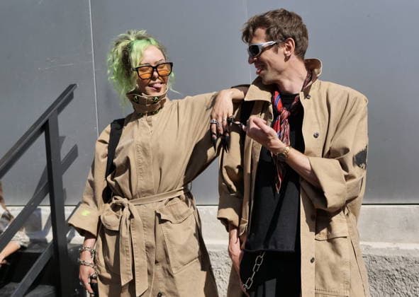 IPA89067526 - During Milan Fashion Week, the real show isn t just on the runways—it s in the city s streets. Milanese street style becomes an open-air stage where eccentricity reveals all its facets.  Copyright: xLucaxPontix xLucaPonti IpaAgencyx IPA89067526