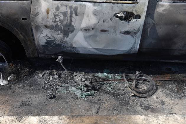 Settlers Set Fire To Vehicle And Spray Graffiti In Deir Abu Mash™al DEIR ABU MASHA™AL, PALESTINE SEPTEMBER 28, 2026: Israeli settlers attacked the village of Deir Abu Mash™al, northwest of Ramallah, during the early hours of the morning, according to local sources. During the attack, settlers set fire to a vehicle belonging to Ahmed Shehadeh Zahran, also known as Abu Zaher, and spray-painted slogans on the walls of his home. The incident is part of a series of reported settler attacks affecting Palestinian communities in the occupied West Bank. Ramallah Palestine, State of Copyright: x xSalmanxMohsenxAlkhatibx xJNAxPressx