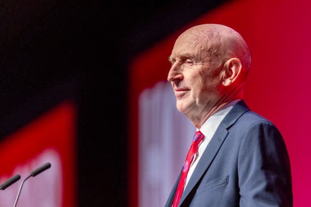 28 September 2026, John Healey addresses Labour Party Conference in Liverpool 28 September 2026, Liverpool, UK. John Healey, Labour MP and Chancellor of the Exchequer, addresses delegates and attendees during Day 2 of the Labour Party Annual Conference 2026 at ACC Liverpool., Credit:Abdullah Bailey Anthony Bailey - B2421 Avalon  Copyright: xAbdullahxBaileyx xAnthonyxBaileyx-xB2421x xAvalonx 1138873801