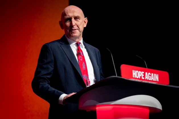 28 September 2026, John Healey addresses Labour Party Conference in Liverpool 28 September 2026, Liverpool, UK. John Healey, Labour MP and Chancellor of the Exchequer, addresses delegates and attendees during Day 2 of the Labour Party Annual Conference 2026 at ACC Liverpool., Credit:Abdullah Bailey Anthony Bailey - B2421 Avalon  Copyright: xAbdullahxBaileyx xAnthonyxBaileyx-xB2421x xAvalonx 1138873816