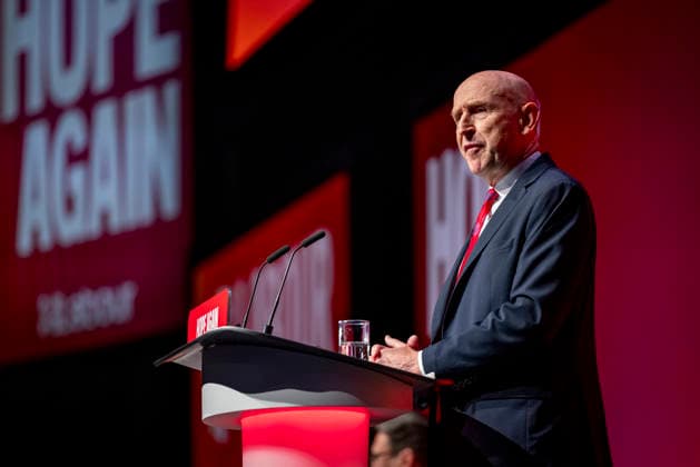 28 September 2026, John Healey addresses Labour Party Conference in Liverpool 28 September 2026, Liverpool, UK. John Healey, Labour MP and Chancellor of the Exchequer, addresses delegates and attendees during Day 2 of the Labour Party Annual Conference 2026 at ACC Liverpool., Credit:Abdullah Bailey Anthony Bailey - B2421 Avalon  Copyright: xAbdullahxBaileyx xAnthonyxBaileyx-xB2421x xAvalonx 1138873843