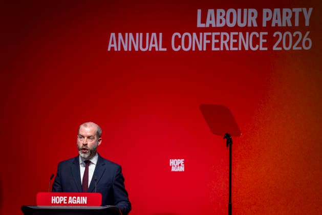 28 September 2026, Jonathan Reynolds addresses Labour Party Conference in Liverpool 28 September 2026, Liverpool, UK. Jonathan Reynolds, Labour MP and Secretary of State for Business, Innovation, Science and Trade, addresses delegates and attendees during Day 2 of the Labour Party Annual Conference 2026 at ACC Liverpool., Credit:Abdullah Bailey Anthony Bailey - B2421 Avalon  Copyright: xAbdullahxBaileyx xAnthonyxBaileyx-xB2421x xAvalonx 1138878489