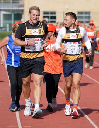 The Princess Royal Meets Sir Kevin Sinfield During His 7 In 7 Challenge YORK, ENGLAND - SEPTEMBER 28: Lewis Moody and Sir Kevin Sinfield run around the track with MND supporters during the 7 in 7: The Grand Finale at the University of York Athletics Track on September 28, 2026 in York, England. Sir Kevin Sinfield is running an ultra marathon every day for seven days to raise money for motor neurone disease (MND) in memory of his former Leeds Rhinos teammate Rob Burrow., Credit:Dominic Lipinski PA ROTA - B68 Avalon United Kingdom, England, York  Copyright: xDominicxLipinskix xPAxROTAx-xB68x xAvalonx 1138881220