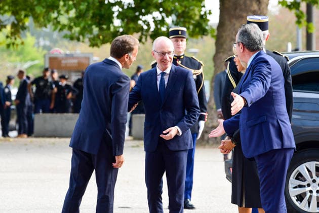 President Emmanuel Macron and his wife, First Lady Brigitte Macron, welcome Luxembourg Prime Minister Luc Frieden upon his arrival for the At the Roots of Europe meeting for peace and unity at the Robert Schuman Conference Center in Metz, France, on September 28, 2026, the final day of the Pope’s visit to France Romain Doucelin Bestimage French President Emmanuel Macron and his wife, First Lady Brigitte Macron, welcome guests upon their arrival for the At the Roots of Europe for Peace and Unity meeting at the Robert Schuman Conference Center in Metz, France, on September 28, 2026, the final day of the Pope’s visit to France Metz, France Copyright: xRomainxDoucelinx xBestimagexRomainxDoucelinx xBestimagex