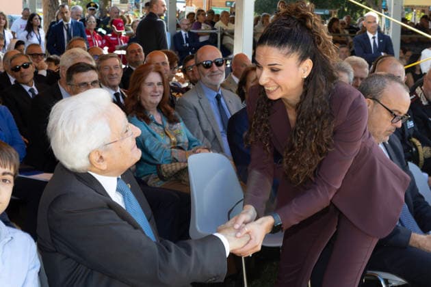 September 28, 2026, Rome, Rome, Italy: President of the Republic Sergio Mattarella greets dancer Carmen Diodato, Rome, 28 09 2026 Rome Italy  - ZUMAa289 20260928_zia_a289_052 Copyright: xAmmendolaxUffxStampax xAgfx