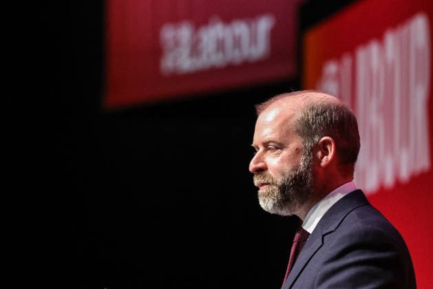 Labour Party Annual Conference Day Two Secretary of State for Business, Innovation, Science and Trade Jonathan Reynolds MP speaks during the Labour Party Annual Conference Day Two at Convention Centre, Liverpool, United Kingdom on 28 September 2026 (Photo by Mark Cosgrove News Images) Liverpool Convention Centre Merseyside United Kingdom Copyright: xMarkxCosgrove NewsxImagesx