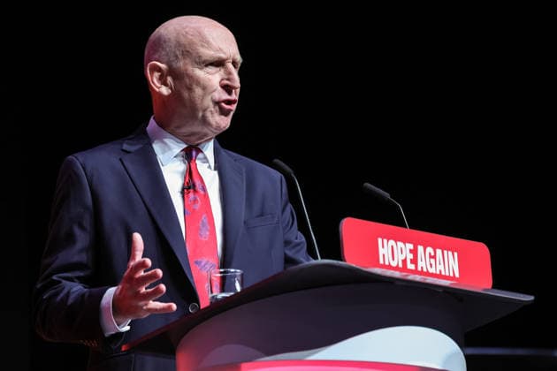 Labour Party Annual Conference Day Two Chancellor of the Exchequer John Healey MP speaks during the Labour Party Annual Conference Day Two at Convention Centre, Liverpool, United Kingdom on 28 September 2026 (Photo by Mark Cosgrove News Images) Liverpool Convention Centre Merseyside United Kingdom Copyright: xMarkxCosgrove NewsxImagesx