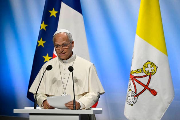 IPA89071737 - France, Metz, Vatican, September 28, 2026: At the Roots of Europe for Peace and Unity meeting at the Robert Schuman Conference Center in Metz. Photo by VATICAN MEDIA Catholic Press Photo  Copyright: xVATICANxMEDIA xCatholicxPressxPhotox xVATICANxMEDIA xCatholicxPressxPhotox IPA89071737