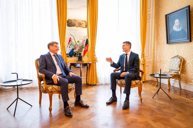 L R Johann Wadephul (CDU), Federal Foreign Minister, and Tom Berendsen, Foreign Minister of the Netherlands, photographed during a meeting in The Hague on September 28, 2026. Photographed on behalf of the Federal Foreign Office, The Hague, Germany Copyright: xJulianexSonntagx
