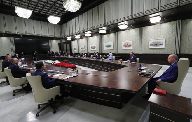 Turkish President Erdogan chairs the cabinet meeting in Ankara ANKARA, TURKIYE - SEPTEMBER 28: (----EDITORIAL USE ONLY - MANDATORY CREDIT - TURKISH PRESIDENCY MURAT CETINMUHURDAR HANDOUT - NO MARKETING NO ADVERTISING CAMPAIGNS - DISTRIBUTED AS A SERVICE TO CLIENTS----) Turkish President Recep Tayyip Erdogan chairs the cabinet meeting at the Presidential Complex in Ankara, Turkiye on September 28, 2026. Turkish Presidency Murat Cetinmuhurdar Handout Anadolu Ankara Turkey. Editorial use only. Please get in touch for any other usage.  Copyright: x2026xAnadoluxTurkishxPresidencyx MuratxCetinmuhurdarx xHandoutx
