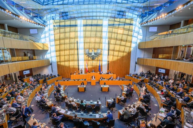 Vienna, September 28, 2026 99th Session of the National Council Special session on the adoption of the federal government’s fuel price cap PHOTO: The chamber with the members of the National Council 99th Session of the Austrian National Council Special session on the adoption of the federal government’s fuel price rebate National Council