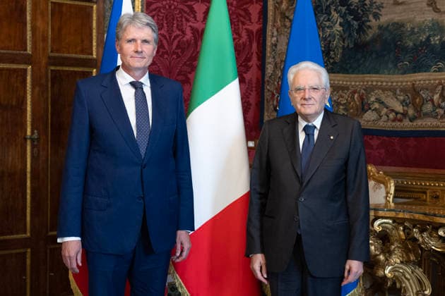 September 28, 2026, Rome, Rome, Italy: President of the Republic Sergio Mattarella with Radek Rubes, Ambassador of the Czech Republic, on the occasion of the presentation of his Letters of Credence, Rome, 28 09 2026 Rome Italy  - ZUMAa289 20260928_zia_a289_158 Copyright: xAmmendolaxUffxStampax xAgfx