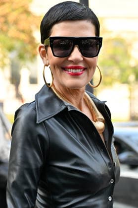 PFW Weinsanto Outside Arrivals JR Cristina Cordula arriving at Weinsanto show during Paris Fashion Week, in Paris, France on 28 September 2026. Photo by Julien Reynaud APS-Medias ABACAPRESS.COM Paris France  Copyright: xReynaudxJulien APS-Medias ABACAx