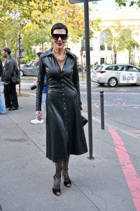 PFW Weinsanto Outside Arrivals JR Cristina Cordula arriving at Weinsanto show during Paris Fashion Week, in Paris, France on 28 September 2026. Photo by Julien Reynaud APS-Medias ABACAPRESS.COM Paris France  Copyright: xReynaudxJulien APS-Medias ABACAx