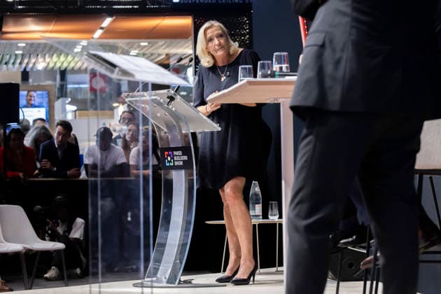 Paris, France September 28, 2026 - Le Grand Oral at the Paris Construction Show, where candidates for the 2027 French presidential election present their proposals regarding the construction and housing sectors. BATIMAT is an international trade fair for building and construction professionals. This year s edition takes place from September 28 to October 1 - Marine Le Pen POLITIQUE, BATIMAT, SECTEUR DE LA CONSTRUCTION, ECONOMIE, BTP  Copyright: xVincentxIsorex