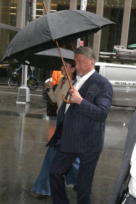 September 28, 2026, New York, New York, USA: SYLVESTER STALLONE arrives with umbrella on a rainy day at SiriusXM in Midtown Manhattan, New York, City New York USA  - ZUMAh16_ 20260928_zaf_h16_009 Copyright: xDanxHerrickx