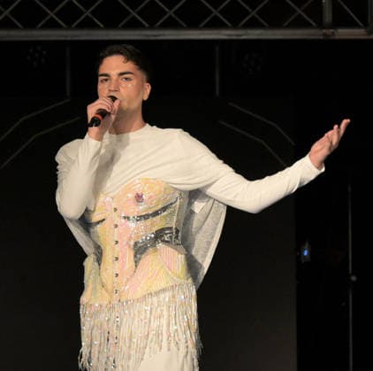 IPA89081143 - Milan, Italy B ICONIC MFW SS 27 Collection Fashion shows and artist performances In the photo: Amelia, singer  Copyright: xNickxZonnax xNickxZonnax IPA89081143