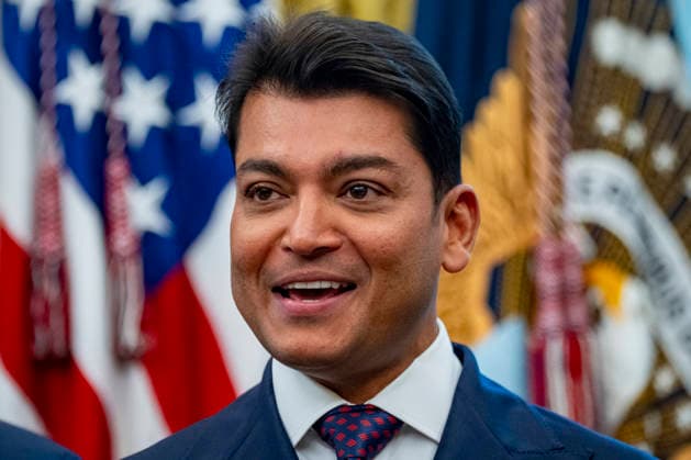 Chairman of Mesabi Metallics Rewant Ruia and speaks during an announcement in the Oval Office of the White House in Washington, DC on Monday, September 28, 2026. President Donald Trump announced a nearly $18 billion investment by Mesabi Metallics to build the largest steel plant in U.S. history in Iowa.  WAP20260928347 BONNIExCASH