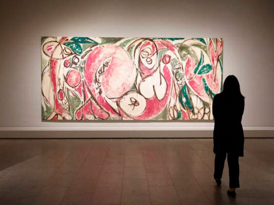 Guess view the art of Lee Krasner (1908–1984) and Jackson Pollock (1912–1956) when they attend a press preview for Krasner and Pollock: Past Continuous at The Met Fifth Avenue at The Metropolitan Museum of Art on Monday, September, 28 2026 in New York City. Krasner and Pollock: Past Continuous is the first major New York presentation devoted to either artist in more than 20 years. Featuring over 120 works, it is the first exhibition to look at the full arc of their careers together.  NYP20260928121 JOHNxANGELILLO
