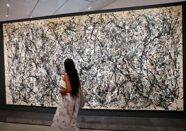 Guess view the art of Lee Krasner (1908–1984) and Jackson Pollock (1912–1956) when they attend a press preview for Krasner and Pollock: Past Continuous at The Met Fifth Avenue at The Metropolitan Museum of Art on Monday, September, 28 2026 in New York City. Krasner and Pollock: Past Continuous is the first major New York presentation devoted to either artist in more than 20 years. Featuring over 120 works, it is the first exhibition to look at the full arc of their careers together.  NYP20260928129 JOHNxANGELILLO