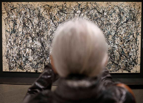 Guess view the art of Lee Krasner (1908–1984) and Jackson Pollock (1912–1956) when they attend a press preview for Krasner and Pollock: Past Continuous at The Met Fifth Avenue at The Metropolitan Museum of Art on Monday, September, 28 2026 in New York City. Krasner and Pollock: Past Continuous is the first major New York presentation devoted to either artist in more than 20 years. Featuring over 120 works, it is the first exhibition to look at the full arc of their careers together.  NYP20260928126 JOHNxANGELILLO