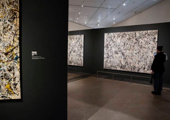 Guess view the art of Lee Krasner (1908–1984) and Jackson Pollock (1912–1956) when they attend a press preview for Krasner and Pollock: Past Continuous at The Met Fifth Avenue at The Metropolitan Museum of Art on Monday, September, 28 2026 in New York City. Krasner and Pollock: Past Continuous is the first major New York presentation devoted to either artist in more than 20 years. Featuring over 120 works, it is the first exhibition to look at the full arc of their careers together.  NYP20260928132 JOHNxANGELILLO