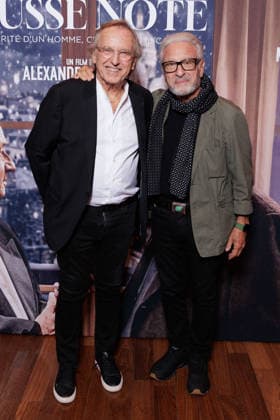 Fausse Note Premiere - Paris Alexandre Arcady and Serge Franklin attend the photocall for the premiere of Fausse Note held at the Publicis Cinema in Paris, France on September 28, 2026. Photo by David Boyer ABACAPRESS.COM Paris France  Copyright: xBoyerxDavid ABACAx