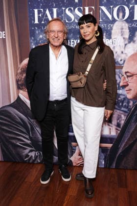 Fausse Note Premiere - Paris Alexandre Arcady and Mathilda May attend the photocall for the premiere of Fausse Note held at the Publicis Cinema in Paris, France on September 28, 2026. Photo by David Boyer ABACAPRESS.COM Paris France  Copyright: xBoyerxDavid ABACAx